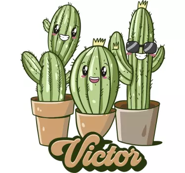 Cactus Family Kids t-shirt - TenStickers