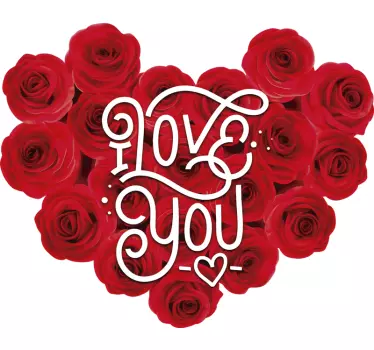 Mother and daughter t-shirt love roses heart - TenStickers