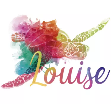 Colorful turtles with name Couple shirts - TenStickers