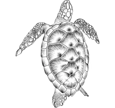 Hand drawn turtle t-shirt - TenStickers