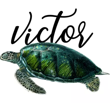 Sea turtle t-shirt with personalized name - TenStickers