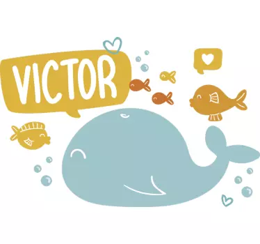 Kids t-shirt whale theme personalized shirt - TenStickers