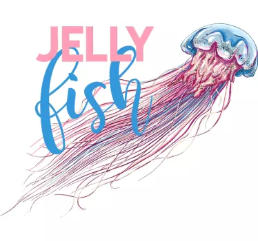 Realistic Hand Draw Jellyfish - TenStickers