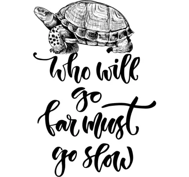 Turtle motivational quote t-shirt - TenStickers