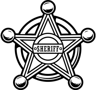 Cowboy star badge t-shirt - TenStickers