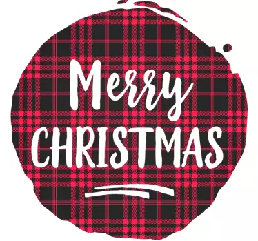 Merry festive plaid christmas t-shirt - TenStickers