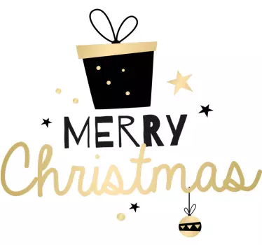 Christmas t-shirt gift box celebration shirt - TenStickers