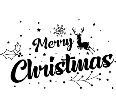 Merry Christmas composition Christmas  t-shirt - TenStickers