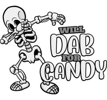 Cute dab for candy Halloween t-shirt - TenStickers