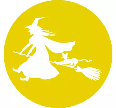 Halloween t-shirt witch on a broomstick - TenStickers