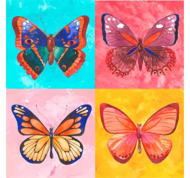 Butterflies in vibrant colors t-shirt - TenStickers