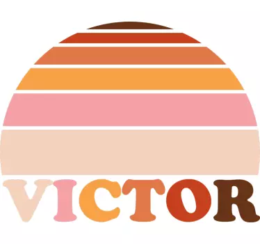 Retro colorful sunset t-shirt - TenStickers