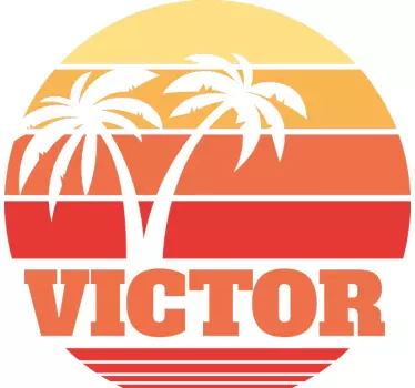 Beach sunset victor t-shirt - TenStickers