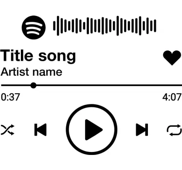 Spotify music play t-shirt - TenStickers