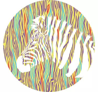 Vibrant zebra pattern t-shirt - TenStickers