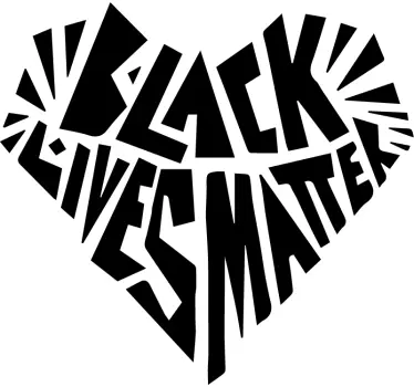 Black Lives Matter heart matching shirts for couples - TenStickers