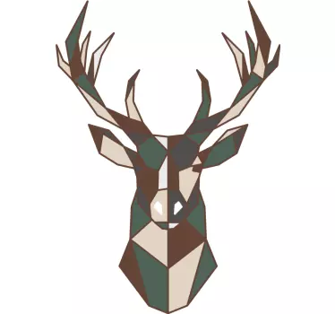 Geometric deer head t-shirt - TenStickers