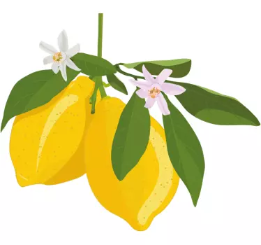 Lemon blossom delight t-shirt - TenStickers