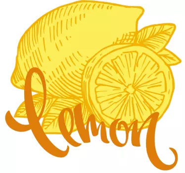 Orange and lemon sketch cute shirt - TenStickers