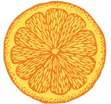 Orange hand draw circle cute shirt - TenStickers