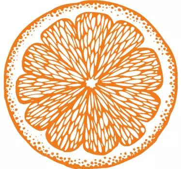 Orange slice motif t-shirt - TenStickers