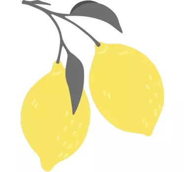 Lemon fruit design t-shirt - TenStickers