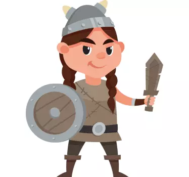 Kids t-shirt viking warrior character design - TenStickers