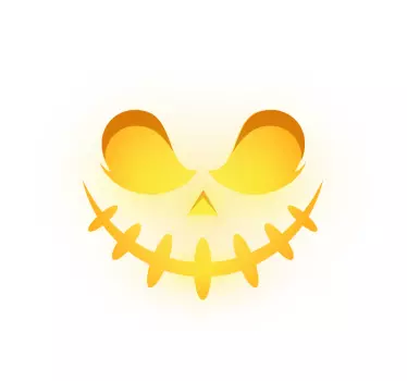 Glowing Pumpkin Face Halloween t-shirt - TenStickers