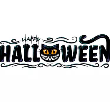 Happy Halloween Font Halloween t-shirt - TenStickers