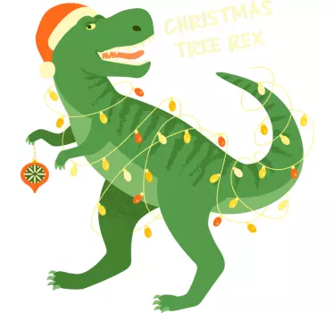 Baby t-shirt with festive dino cheer design - TenStickers