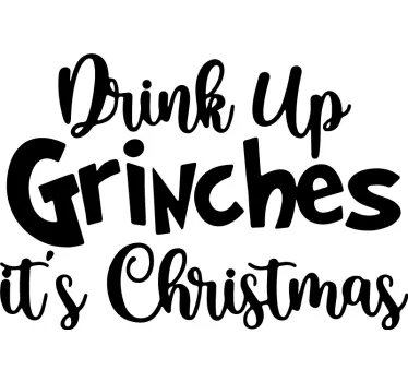 Christmas t-shirt featuring grinch-themed design - TenStickers