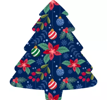 Christmas t-shirt with festive christmas tree design - TenStickers
