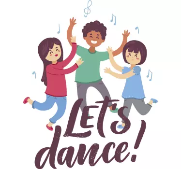 Kids t-shirt let's dance together - TenStickers