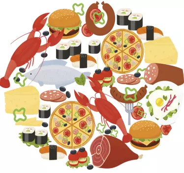 Food lovers delight t-shirt - TenStickers