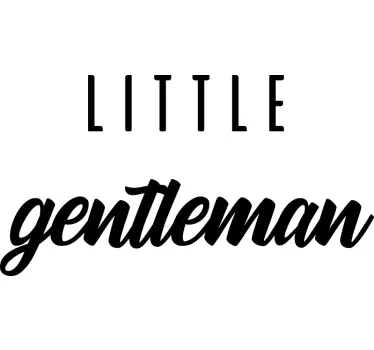 Baby t-shirt little gentleman attire - TenStickers