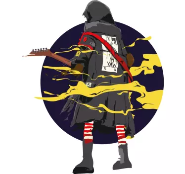 Mysterious figure playing guitar t-shirt - TenStickers