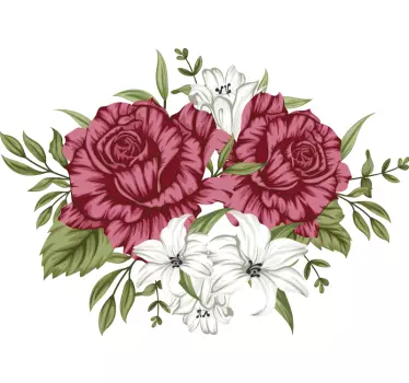 Kids t-shirt with floral rose design - TenStickers