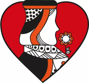 Mother and daughter t-shirt queen of hearts design - TenStickers