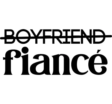 Boyfriend/Girlfriend fiancé matching shirts for couples - TenStickers
