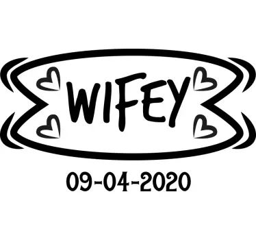 Hubs/Wifey quote matching shirts for couples - TenStickers