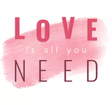 Love is all you need matching shirts for couples - TenStickers