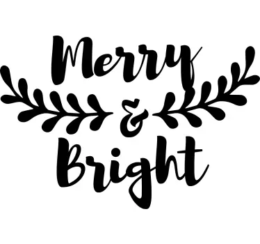 Merry & bright  christmas tee shirts - TenStickers
