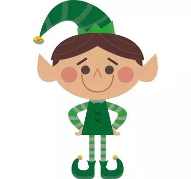 Kids t-shirt cheerful holiday elf - TenStickers