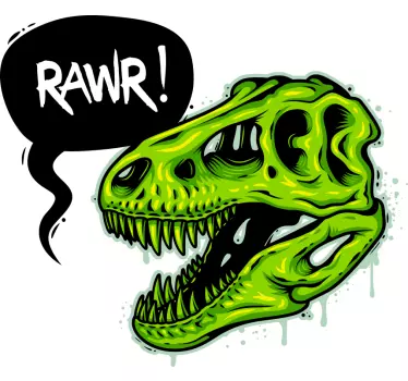 Mother and daughter t-shirt green dinosaur smile - TenStickers