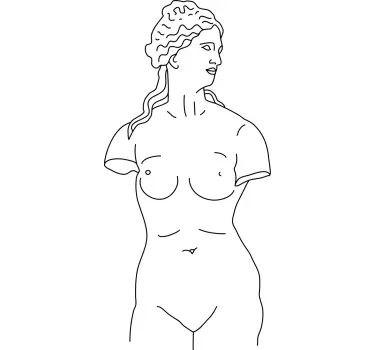 Elegant female silhouette t-shirt - TenStickers