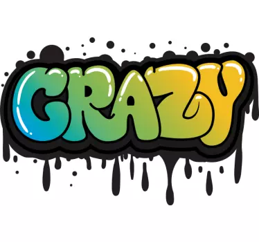Crazy graffiti logo Kids shirt - TenStickers