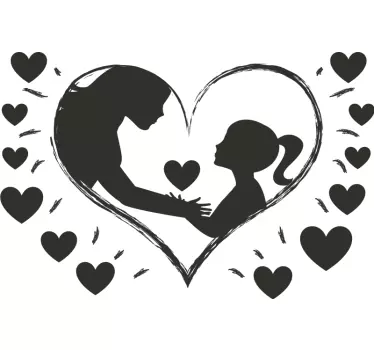 Heartfelt mother daughter love mother and daughter t-shirt - TenStickers