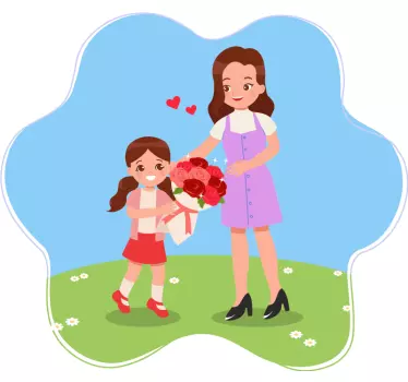 Mother and daughter love mother and daughter t-shirt - TenStickers