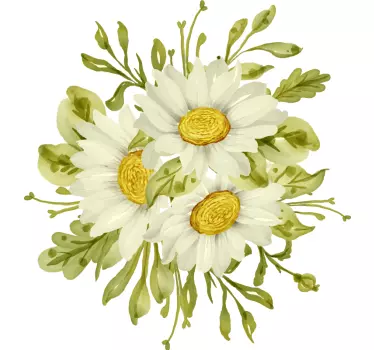 Daisy floral arrangement t-shirt - TenStickers