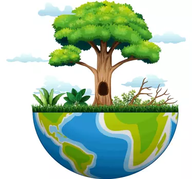 Kids t-shirt with earth tree design - TenStickers
